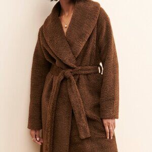 4th & Reckless TAMIL COAST OVERSIZED COAT Womens Faux Shearling Trench SZ M